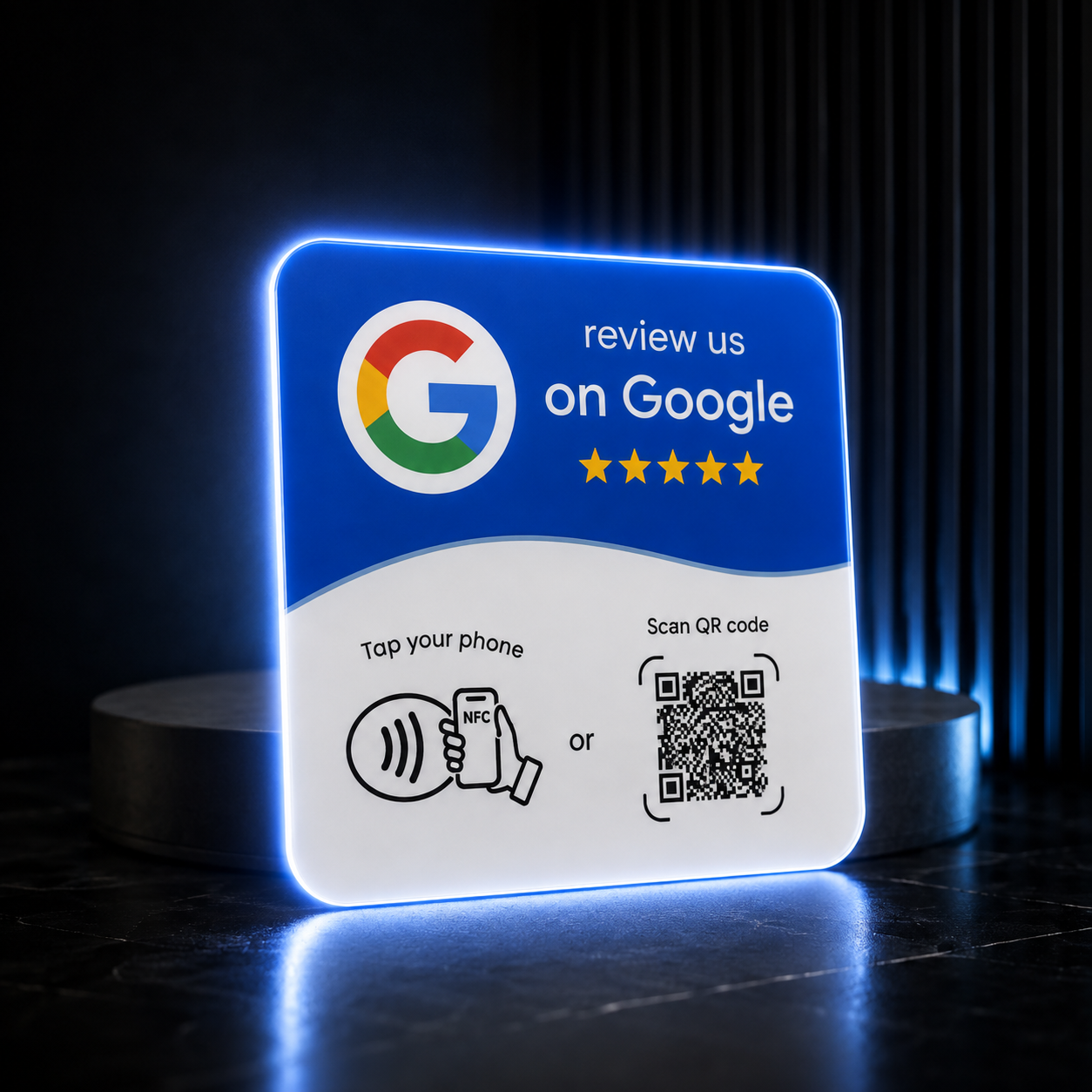 Tarjeta NFC para Reseñas de Google + QR | NFCTAP